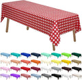 Red Gingham Checkered Plastic Tablecloths 2 Pack Disposable Table Covers 54 x 108 Inch Party Tablecovers Buffalo Plaid Table Cloths for BBQ Picnic Birthday Wedding Parties 8 ft Rectangle Table Use
