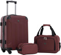 Travelers Club Chicago Hardside Expandable Spinner Luggage, Apple Butter, 3 Piece Set