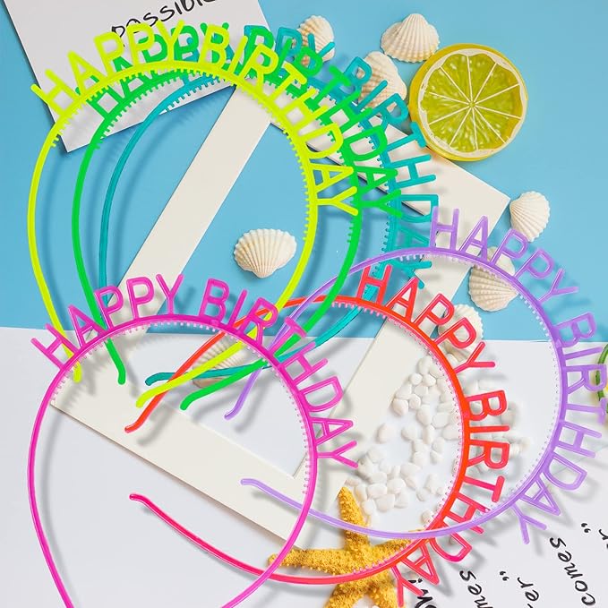 ZIRICHER 12PCS Birthday Girls Headbands, Luminous Birthday Crowns For Women Glow In The Dark Kids Headbands Kids Party