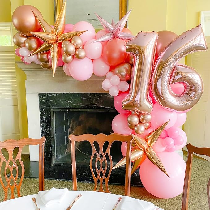 90pack Light Pink Balloons Different Size 18/12/10/5 Inch Pastel Pink Balloon Garland Arch Kit for Boys Girls Birthday Party, Baby Shower, Wedding, Gender Reveal, Baby Shower Decorations