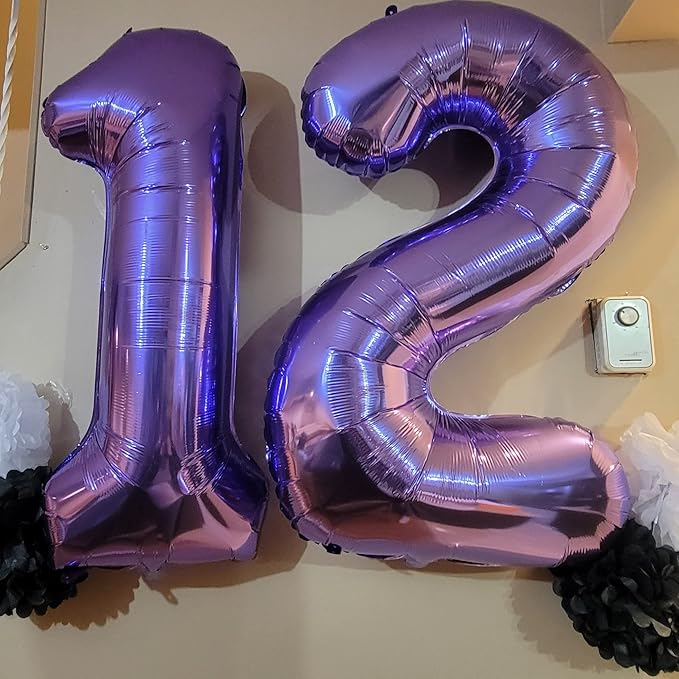 Purple Number 50 Balloons, 3pc, 40 Inch, Women, 50th Birthday, Anniversary Party Decorations