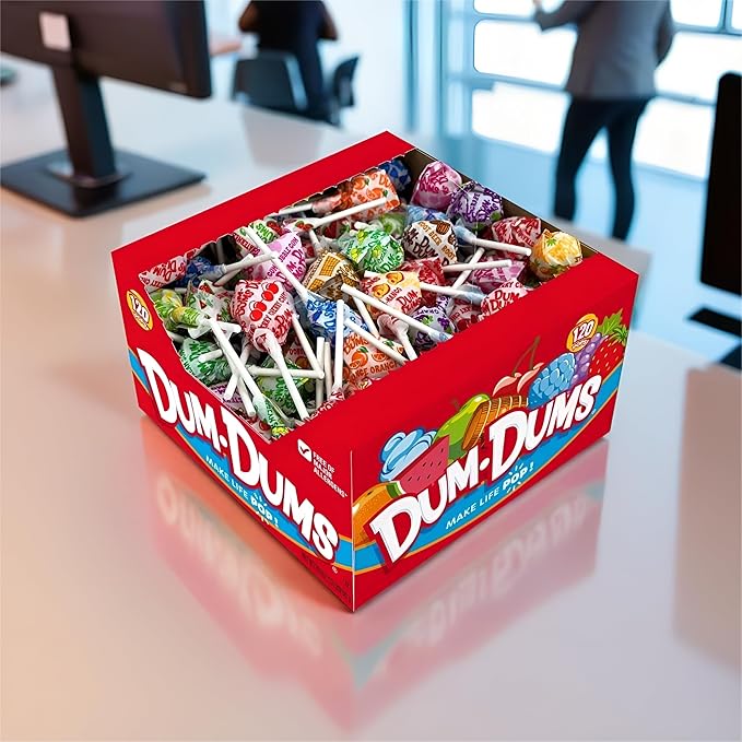 Dum Dums Original Candy Mix Variety Pack - All-Time Classic Flavors, Lollipops Individually Wrapped in Bulk Candy Bag, Assorted Suckers for Valentine's Day, Easter, and Halloween - 720 Count