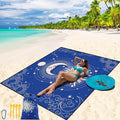 WIWIGO Beach Blanket Waterproof Sandproof Beach Mat 79" X 83"/10'x9'for 2-8 Adults Quick Drying Outdoor Picnic Mat Beach Accessories for Travel, Camping, Hiking
