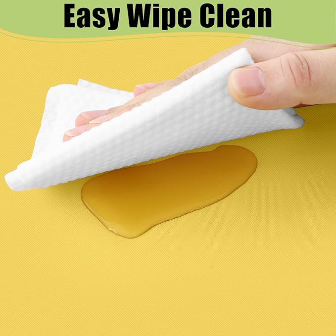 Smiry Disposable Table Cloth - 10 Pack, 54 x 108 Inch Waterproof Rectangle Tablecloths for Parties, Decorative Plastic Table Cover, Leakproof & Sturdy, Yellow