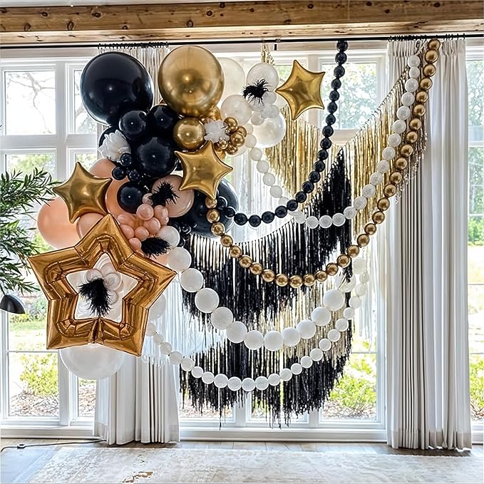 Black Quick Link Balloons, 100PCS Linking Balloons for Make Balloon Wall Balloon Arch Balloon Chains, Linkable Balloons for Wedding Birthday Baby Shower Engagement Graduation Party Decorations (6inch)