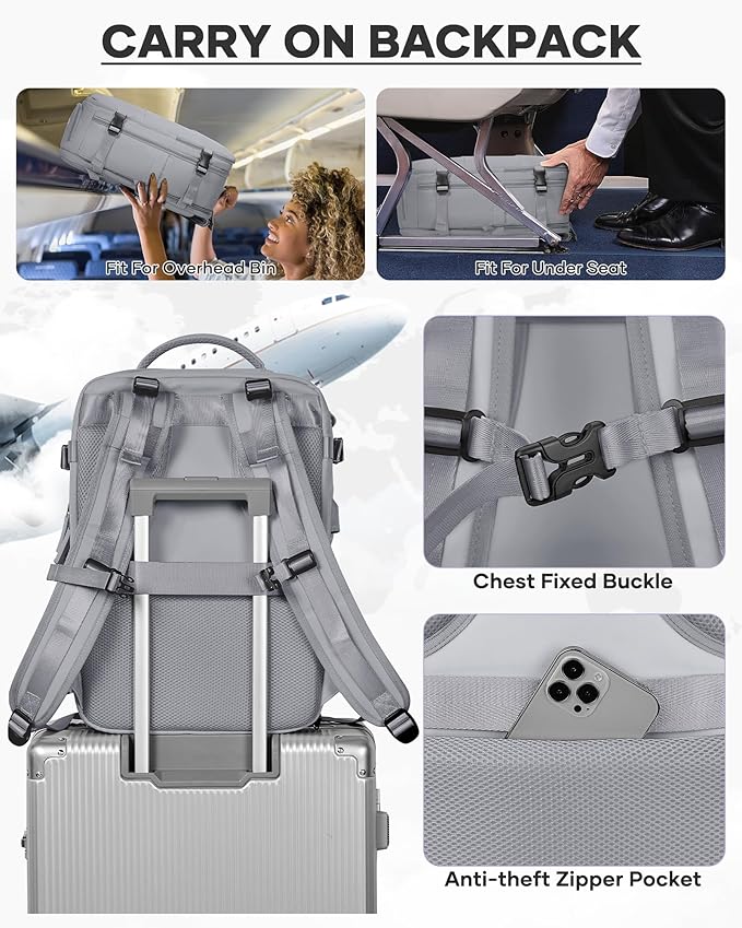 coofay Vacuum Backpack Travel with Pump Vacpack Travel Backpack with Vacuum System Mochila de Viaje Compresion al Vacio Easyvacpack Airbag Backpacks for Traveling Carry on Luggage