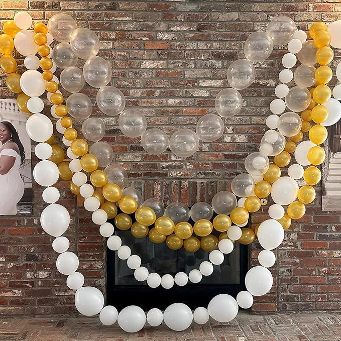 Clear Quick Link Balloons, 100PCS 6 Inch Small Bubble Linking Balloons for Making Balloon Wall Heart Arch, Tails Balloon for Wedding Birthday Baby Shower Engagement Graduation Party Decorations