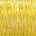 4 Pack Gold Foil Fringe Curtains Door Streamers Party Decorations 3.3 x 8.2 ft, Gold Tinsel Curtain Fringe Backdrop for Parties, Door Fringe Birthday Streamers, Photo Booth Backdrops, Party Decor