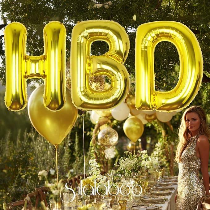 40Inch Gold Letter I Balloon Foil Helium Letter Balloons A-Z Giant Large Mylar Big Party Balloon for Birthday Party Decorations