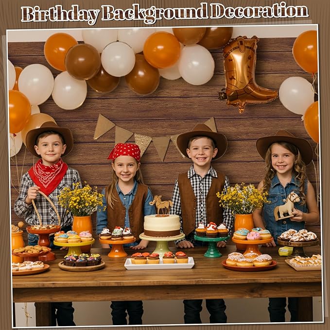 3 Pack Wood Grain Plastic Tablecloth, 54 X 108Inch Rustic Wood Table Covers for Rectangle Table Disposable Vintage Farmhouse Tablecloths for Cowboy Western Barn Birthday Baby Shower Party Supplies