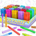 Mini Bubble Wands Bulk 200 Pack 20 Colors, Party Favors Toys for Kids Child, Christmas Celebration,Thanksgiving New Year, Themed Birthday, Wedding, Summer Outdoor, Bath Time, Gifts Box for Girls Boys