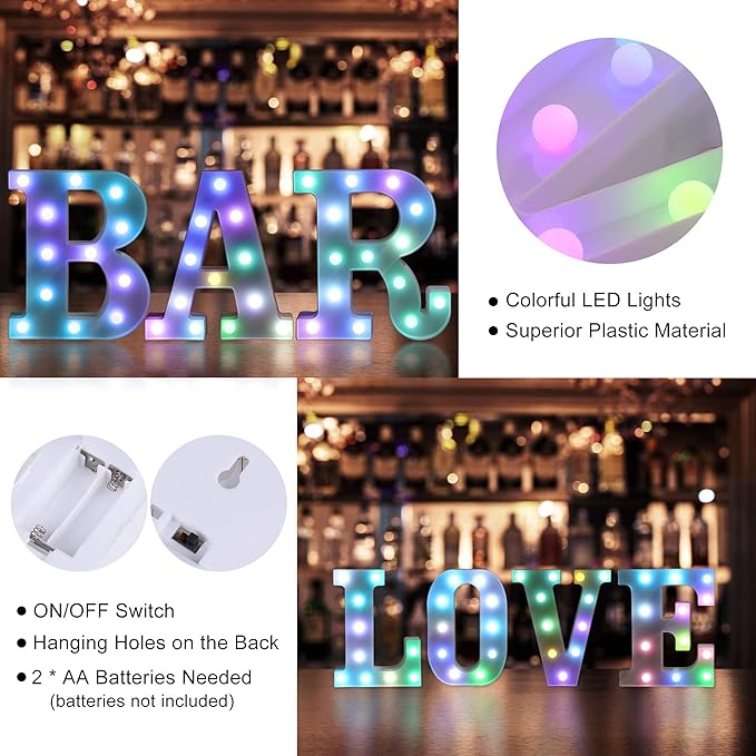 Foaky Colorful LED Number Lights with Remote,Marquee Light Up Number Sign for Night Light Wedding/Birthday Party Battery Powered Christmas Lamp Home Bar Decoration (2)