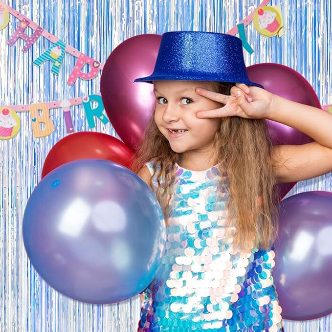5 Pack Iridescent Party Backdrop Decorations Tinsel Curtain Birthday Decorations Foil Fringe Photo Booth Streamer Backdrop Iridescent Theme Christmas Bachelorette Graduation Party Decorations