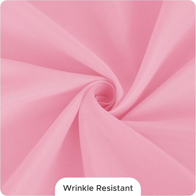 Fitable 8 Pack Rectangle Tablecloths: Stain Resistant Wrinkle Free Circle Table Clothes, Washable Reusable Polyester Table Covers for Wedding Party Birthday Banquet Reception(Pink, 60x102 Inch)