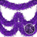 50 Feet Purple Christmas Tinsel Garland, Metallic Foil Twist Banner Wall Hanging Tinsel Streamers Backdrop for Parade Floats, Christmas, Mother's Day, Birthday Party Decorations(2in x 50ft)