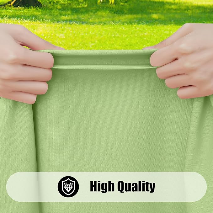 Smiry 2 Pack Rectangle Picnic Table Cloth, Waterproof Elastic Fitted Tablecloths, Washable Polyester Rectangular Patio Table Cover for Camping, Indoor and Outdoor (Sage Green, 30"x48")
