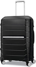 Samsonite Freeform 24-Inch Medium Luggage with Dual 360° Spinner Wheels - Checked Suitcase - TSA Lock, Airline-Approved - Durable Polypropylene Expandable Hardshell for Lightweight Travel - Black