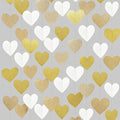 Heart Party Decorations Glitter Gold Champagne Gold White Paper Love Heart Hanging Garland Streamer Banner for Birthday Wedding Engagement Anniversary Valentines Day Baptism Baby Shower Party Supplies