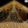 Onory Christmas Outdoor Star String Lights 23FT 860 LED Waterproof Waterfall Tree Lights with Star Topper, 8 Modes Christmas Decorations Outdoor Tree Lights for Patio, Yard, Party Holiday Dec