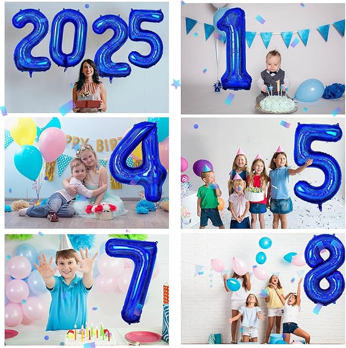 40 inch Navy Blue Number Balloon Dark Blue 8 Balloons Giant Foil Helium Balloons Blue Number 8 Balloon for 8th Birthday Party Decorations