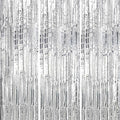 3 Pack Foil Fringe Backdrop - Silver Shiny Tinsel Curtains for Party Decoration/Photo Booth Props - 3.3x8.2 FT Metallic Foil Backdrop for Birthday, Wedding, Graduation, Christmas.