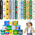 48 PcsWelcome Back to School Slap Bracelets First Day of School Favors Rewards School Opens Prize for Students Teens Semester Begins School Party Supplies Decorations