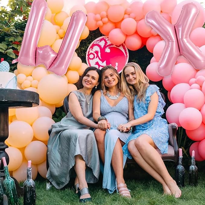 TONIFUL 40 Inch Large Pink Letter X Balloons Giant Foil Mylar Alphabet Balloon for Birthday Party Anniversary Baby Shower Wedding Supplies Decorations