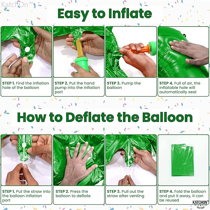 KatchOn Giant Green Number 2 Balloon, 40 Inches, Perfect for 2nd Birthday Decorations, Tractor Party Supplies, Dinosaur Theme