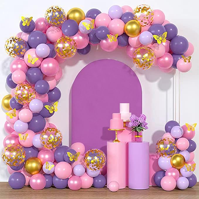 Arch Covers,Arch Backdrop Stand Fitted Cover for Wedding Birthday Party Ceremony Banquet Decoration(7.2F,Lilac,Cover Only)