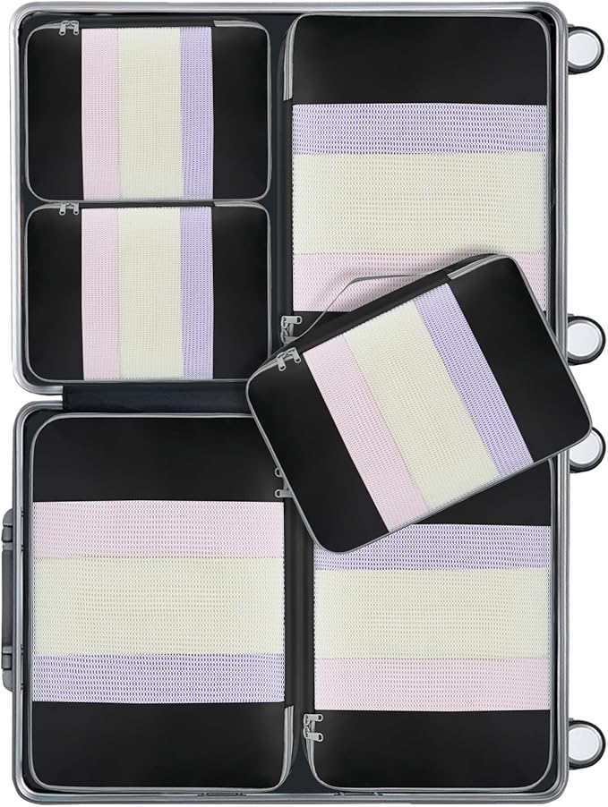 BAGAIL 6 Set/8 Set/10 Set Packing Cubes Various Sizes Packing Organizer for Travel Accessories Luggage Carry On Suitcase