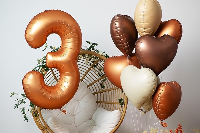 40 inch Orange Number Balloon Giant Foil Helium Balloons for 8th Birthday Party Decorations