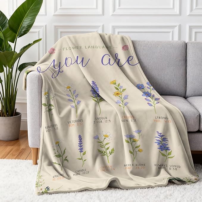 TEHALK Christian Gifts for Women Faith, Inspirational/Religious/Spiritual Gifts for Adults 50"x 60"