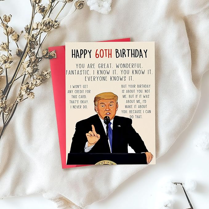 Funny 60th Birthday Card, Naughty 60th Birthday Gifts Cards for Men Women, Great 60 Year Old Birthday Gifts for Him Her, Unique 60th Bday Decorations Ideas