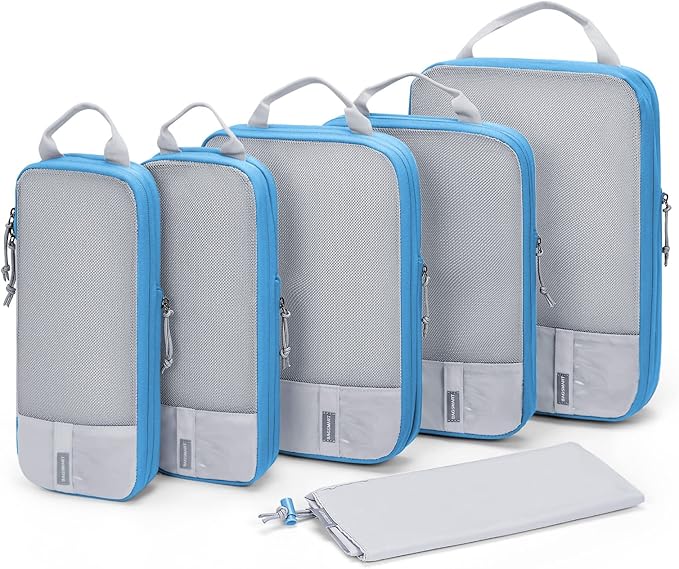 BAGSMART 6 Set /4 Set/2 Set Compression Packing Cubes for Travel, Lightweight Luggage Organizer Bags, Durable Space Saver Bags Travel Essentials