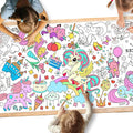 Gatherfun Unicorns Birthday Party Giant Coloring Poster - 31.5x 72 Inches - Versatile Classroom Wall Décor & Unicorns Birthday decorations-Poster or Table Cover for School Parties and Special Events