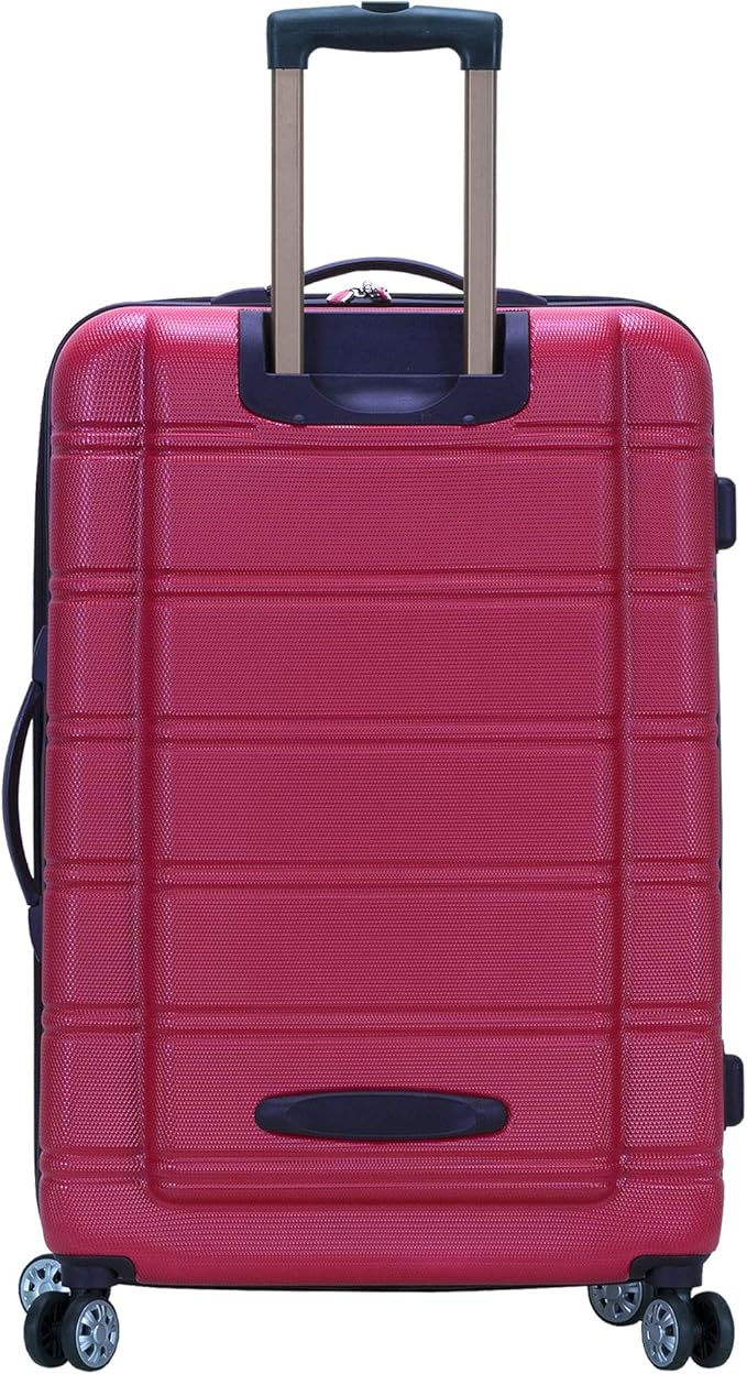 Rockland Melbourne Hardside 3 Piece Expandable Spinner Wheel Luggage Set, (20"/24"/28"), Magenta