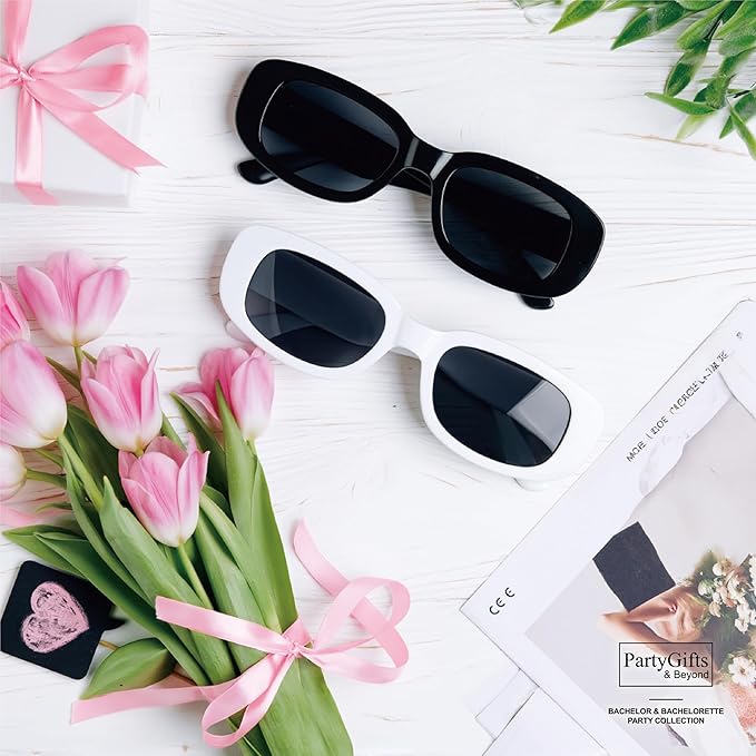 Bride Squad Bachelorette Party Favors 10 Pcs Team Bride Sunglasses Retro Rectangle Bridesmaid Gifts Sunglasses