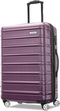 Samsonite Omni 2 Hardside Expandable Luggage with Spinner Wheels, Checked-Medium 24-Inch, Purple