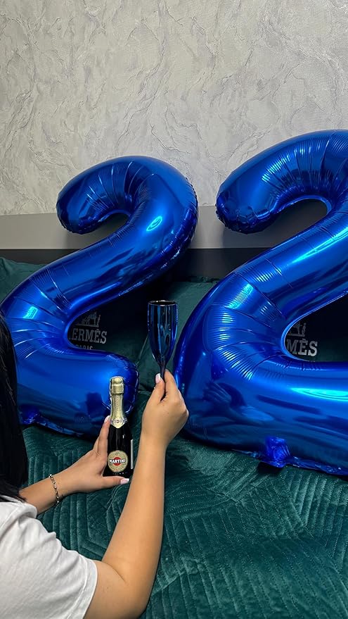 40 Inch Night Blue Number 3 Balloon, Giant 3 Number Balloons for 3rd Birthday Decorations, Party Supplies for Baby Boy Girl, Night Blue Party Decor