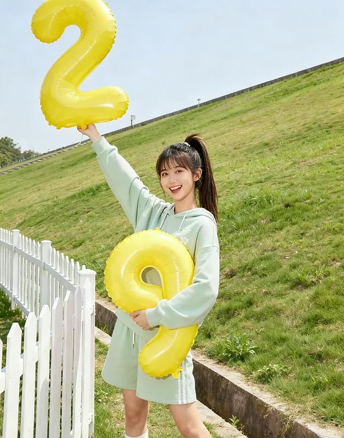 2026 Yellow 40 Inch Mylar Foil Number 6 Balloon, Birthday Balloons for 6 16 Boy Girl Party Decorations Supplies,Yellow Big Helium Balloon Numbers for 26 36 46 60 Men Women Anniversary