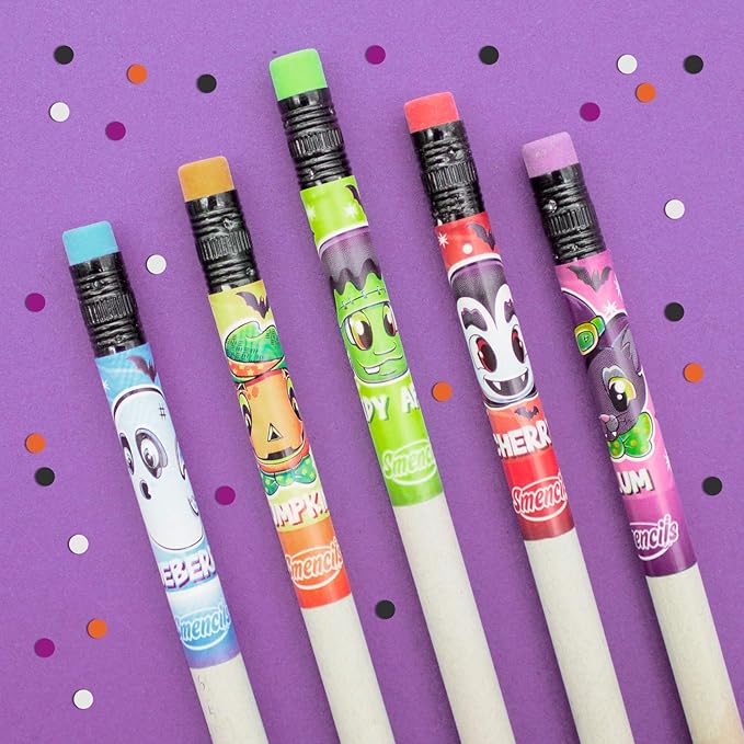 Scentco Halloween Smencils (2 Pack) - HB #2 Scented Pencils, 5 Count, Gifts for Kids, School Supplies, Classroom Rewards