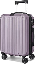 LIGHT FLIGHT Carry On Luggage 22x14x9 Airline Approved, Durable Hard Shell Carry On Suitcases with Wheels, Expandable Hardside Lightweight Travel Luggage with TSA Lock 20 Inch Carry on, Rose Purple