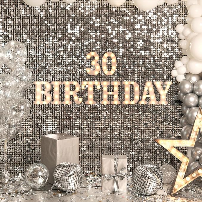 Light Up Marquee Letters - 26 Alphabet Battery Powered LED Lights, Night Light White Plastic for Engagement Party Wedding Baby Shower Birthday (Letter H)