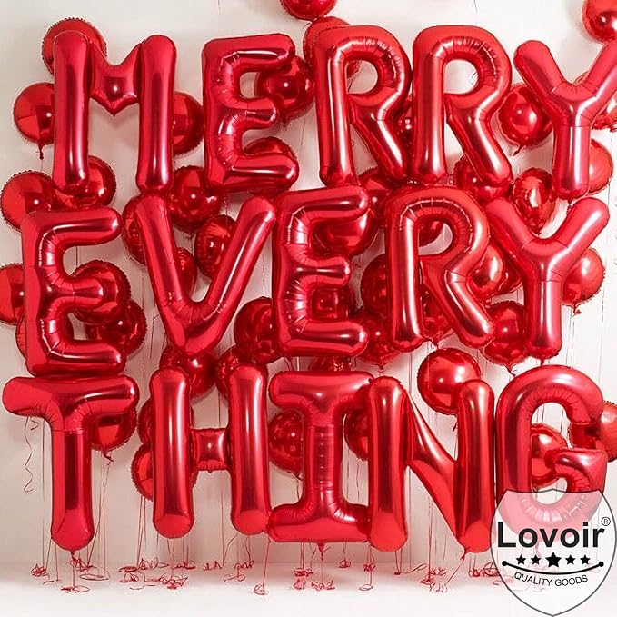 Lovoir 40 Inch Large Red Letter W Balloons Big Size Jumbo Mylar Foil Helium Balloon for Birthday Party Celebration Decorations Alphabet Red W