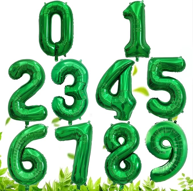 Number Balloons Green Party Balloon - Giant Number 1 Balloon, 40 Inch Large Balloon for St. Patrick's Day Games Theme Birthday Decoration, Girls Boys Party Supplies