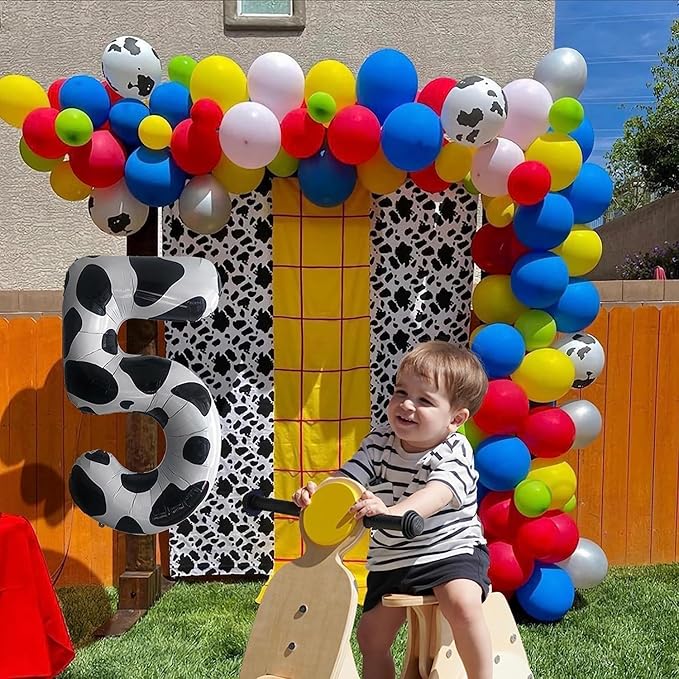 Cow Print Number Balloons, Large Foil Number 9 Balloon 40 Inch Cow Balloon for Boys Girls Birthday Decoration Cow Themed Birthday Party Decorations Farm Animal Party Supplies