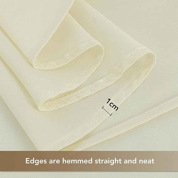 sancua Rectangle Tablecloths for 8 Foot Tables, 6 Pack - Washable Polyester Fabric Table Cloth for Wedding Party, Birthday, Banquet Reception, 60x120 Inch, Beige