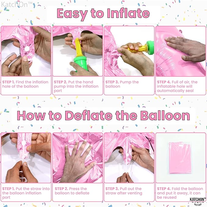 KatchOn, Large Pink Number 3 Balloon - 40 Inch | Mylar Foil Balloon For 3rd Happy Birthday Decorations | Pink Number 3 Balloon For 3rd Anniversary Decorations | Birthday Party Decoration