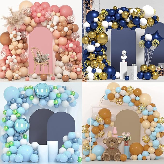 Arch Covers,Arch Backdrop Stand Fitted Cover for Wedding Birthday Party Ceremony Banquet Decoration(7.2FT&6.6FT&6FT,Sky Blue,Cover Only)