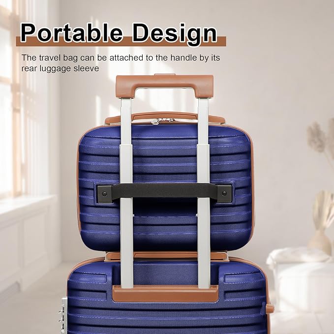 Joyway Luggage Set 7 Piece Suitcase Sets with Spinner Wheel,Hardside Expandable Travel Laggage with TSA Lock(18/20/24/28 Navy)